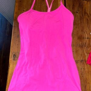 Lululemon Barbie pink size 2 tank top with built in bra